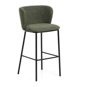 Sötétzöld kárpitozott bárszék (ülésmagasság 75 cm) Ciselia – Kave Home kép