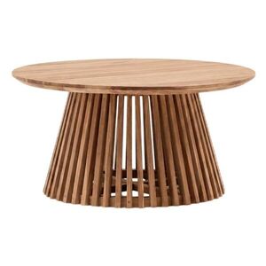 Irune teakfa dohányzóasztal, ⌀ 80 cm - Kave Home kép