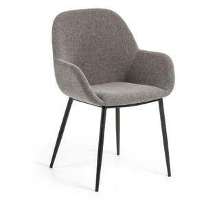 Szürke kárpitozott étkezőfotel Konna – Kave Home kép