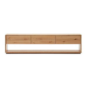 Natúr színű TV-állvány tölgyfa dekorral 200x51 cm Alguema – Kave Home kép
