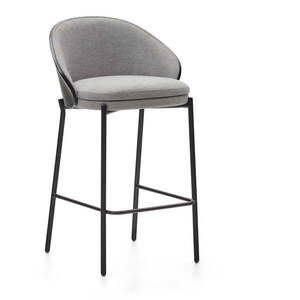 Fekete-szürke bárszék (ülésmagasság 65 cm) Eamy – Kave Home kép