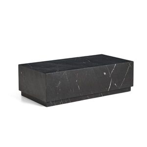 Fekete márvány dohányzóasztal 50x100 cm Sorein – Kave Home kép