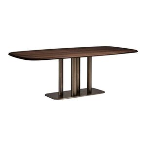 Étkezőasztal diófa dekorral 110x220 cm Melvar – Kave Home kép