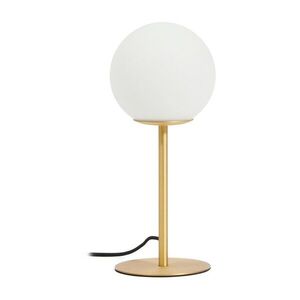 Fehér-aranyszínű asztali lámpa üveg búrával (magasság 35 cm) Brisia – Kave Home kép