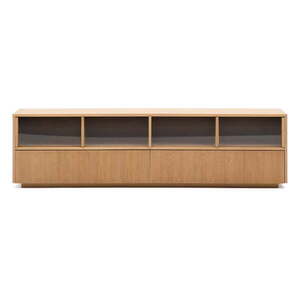 Natúr színű TV-állvány tölgyfa dekorral 200x54x40 cm Helvine – Kave Home kép