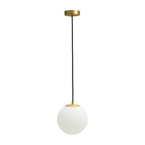 Fehér-aranyszínű fém függőlámpa üveg búrával ø 15 cm Brisia – Kave Home kép