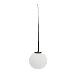 Fehér-fekete fém függőlámpa üveg búrával ø 15 cm Brisia – Kave Home kép
