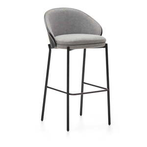 Fekete-szürke bárszék (ülésmagasság 77 cm) Eamy – Kave Home kép