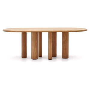Étkezőasztal kőrisfa dekorral 105x220 cm Mailen – Kave Home kép