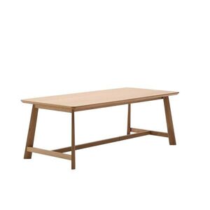 Étkezőasztal tölgyfa dekoros asztallappal 100x220 cm Idun – Kave Home kép