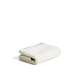 Fehér-zöld frottír pamut fürdőlepedő 70x140 cm Sedora – Kave Home kép