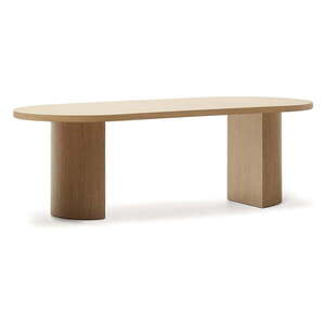 Étkezőasztal tölgyfa dekorral 100x240 cm Nealy – Kave Home kép