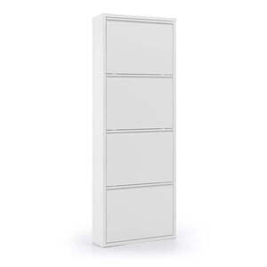Fehér fém billenő ajtós cipőtartó 50x136x15 cm Ode – Kave Home kép