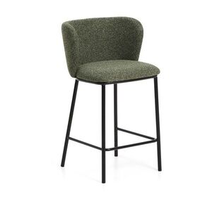 Sötétzöld kárpitozott bárszék (ülésmagasság 65 cm) Ciselia – Kave Home kép