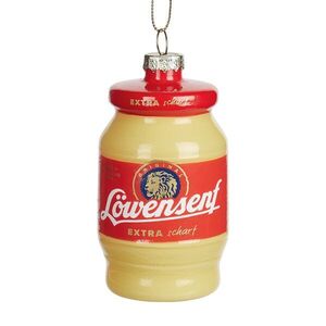 HANG ON üveg karácsonyfadísz, mustár kép