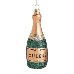HANG ON üveg karácsonyfadísz, 'Cheers' kép