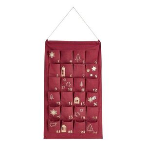 SANTA IS COMING adventi naptár 123 x 71 cm, piros/arany kép