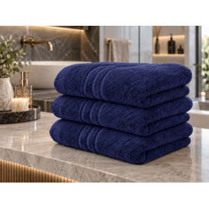 Comfort sötétkék fürdőlepedő 70 x 140 cm, 100% pamut kép