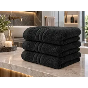 Comfort Maxi 100x180 cm fekete fürdőlepedő, 100% pamut kép