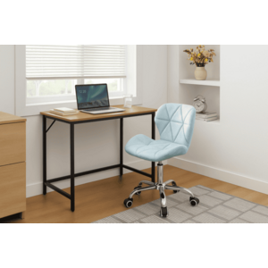 Dolgozószobai szett íróasztal TAYLOR 80x50 cm sonoma tölgy + irodai szék AVOLA VELVET világoskék kép
