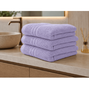 Fürdőlepedő CLASSIC COLOR 70 x 140 cm levendula, 100% pamut kép