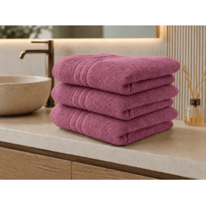 Fürdőlepedő CLASSIC COLOR 70 x 140 cm antik rózsaszín, 100% pamut kép