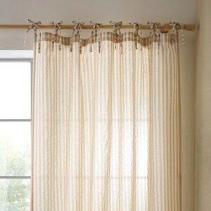 Bézs függöny 140x183 cm Zanzibar Woven Stripe – Pineapple Elephant kép