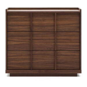 Barna komód diófa dekorral 100x78x50 cm Onix – Kave Home kép