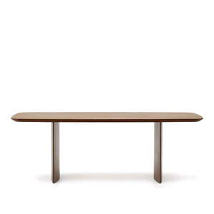Barna étkezőasztal diófa dekorral 100x240 cm Litto – Kave Home kép