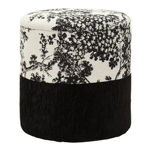 Fekete-fehér puff Oriental Style – Mauro Ferretti kép