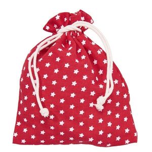 PACK-A-BAG zsák piros/fehér csillagos 14x18cm kép