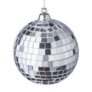 HANG ON karácsonyfadísz disco gömb, Ø8cm ezüst kép