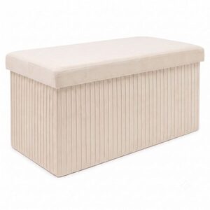 MALAGA összehajtható tárolós puff 76 cm , bézs kép