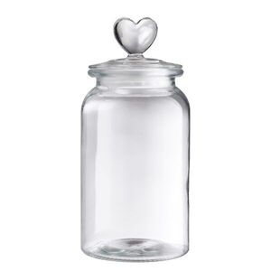 SWEET HEART üveg tartó 1350 ml , szivecskés kép