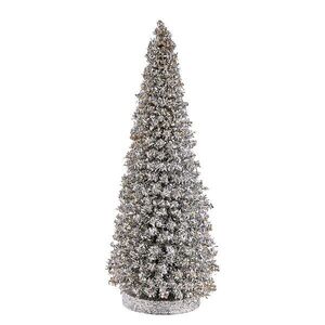 X-MAS csillámló fenyő 28 cm , ezüst kép