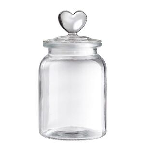 SWEET HEART üveg tartó 1000 ml , szivecskés kép