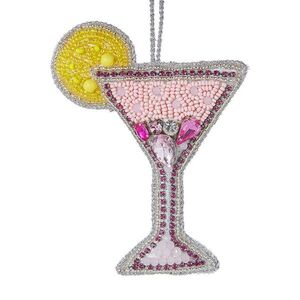 HANG ON gyöngyös karácsonyfadísz, martinis pohár kép