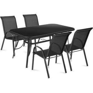 Fieldmann Comfort Steel Black 4+1 kerti bútor szett kép