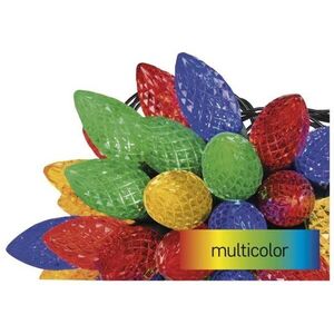 EMOS LED karácsonyi fényfüzér, színes égők, 9, 8 m, multicolor, többfunkciós kép