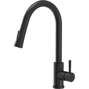 MUSA 831401 Julia mosogató csaptelep, álló, zuhanyfejes, karbonfekete kép