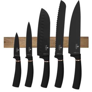 BERLINGERHAUS Sada nožů s magnetickým držákem 6 ks Black Rose Collection kép