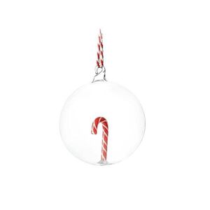 Üveg karácsonyfadísz 8 cm Candy Cane – Sass & Belle kép