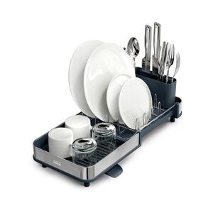 Fekete állítható műanyag edényszárító 31x19 cm Extend Slim Steel – Joseph Joseph kép