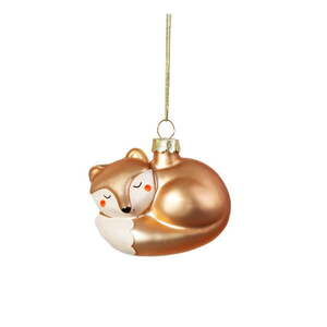 Üveg kézzel készített karácsonyfadísz 6, 5 cm Baby Fox – Sass & Belle kép