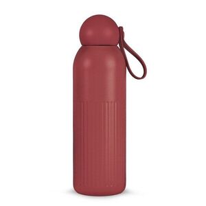 Borvörös rozsdamentes acél termopalack szívószállal 500 ml Tekla – Sagaform kép