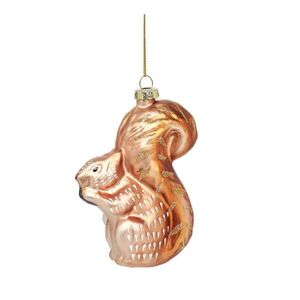 Üveg kézzel készített karácsonyfadísz 4, 5 cm Woodland Squirrel – Sass & Belle kép