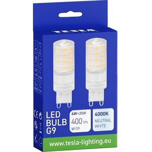TESLA LED BULB, G9, 4 W, 400 lm, 4000 K, nappali, fehér, 2 db kép