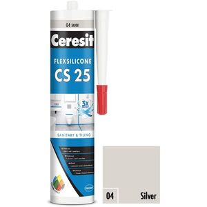Ceresit CS 25 Szaniter szilikon, silver, 280 ml kép