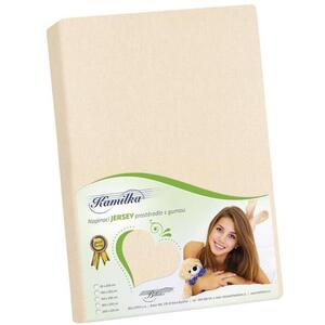 Bellatex J6 Jersey lepedő, 160×200 cm, krémszín kép