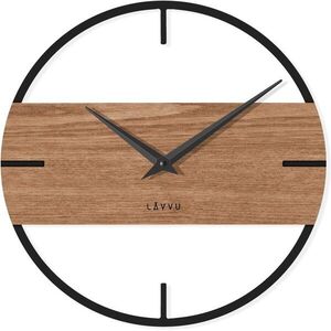 LAVVU Loft fa óra, indusztriális megjelenés, fekete mutatók kép